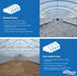 30'x100' Auto Ventilated Semi-Gable Greenhouse w/ Heater + Twinwall Ends