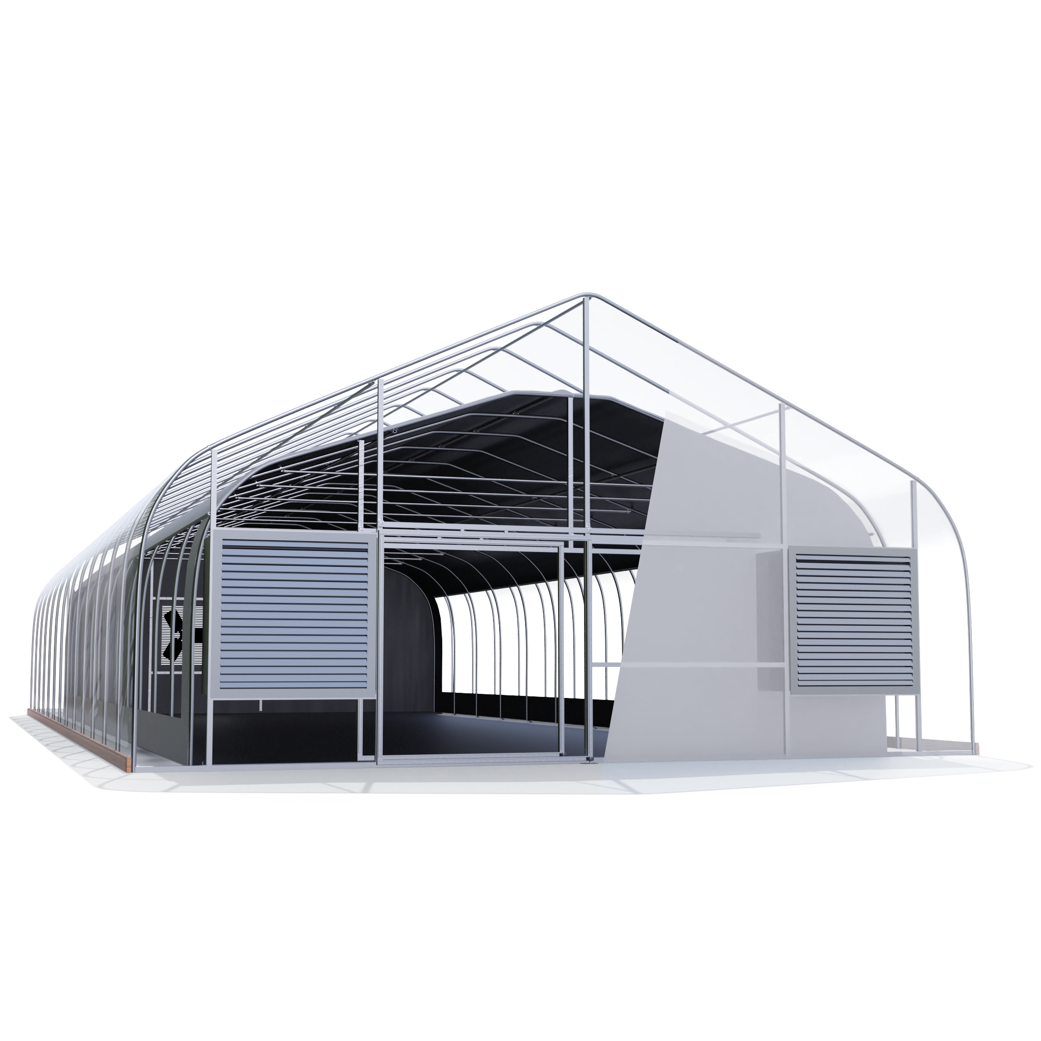 30'x100' Dual Frame Internal Light Deprivation Greenhouse