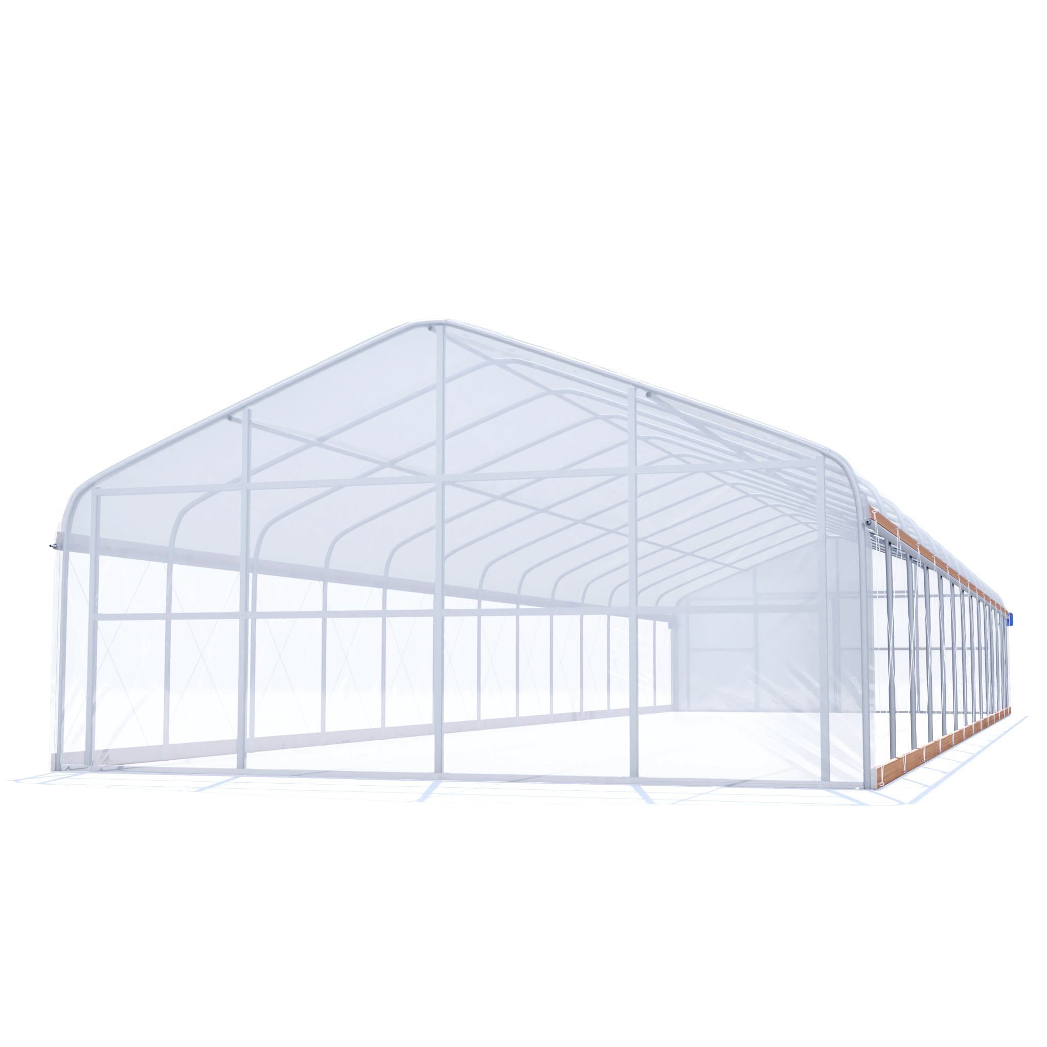 20'x80' NRCS Semi-Gable High Tunnel w/ End Walls + Woven Poly