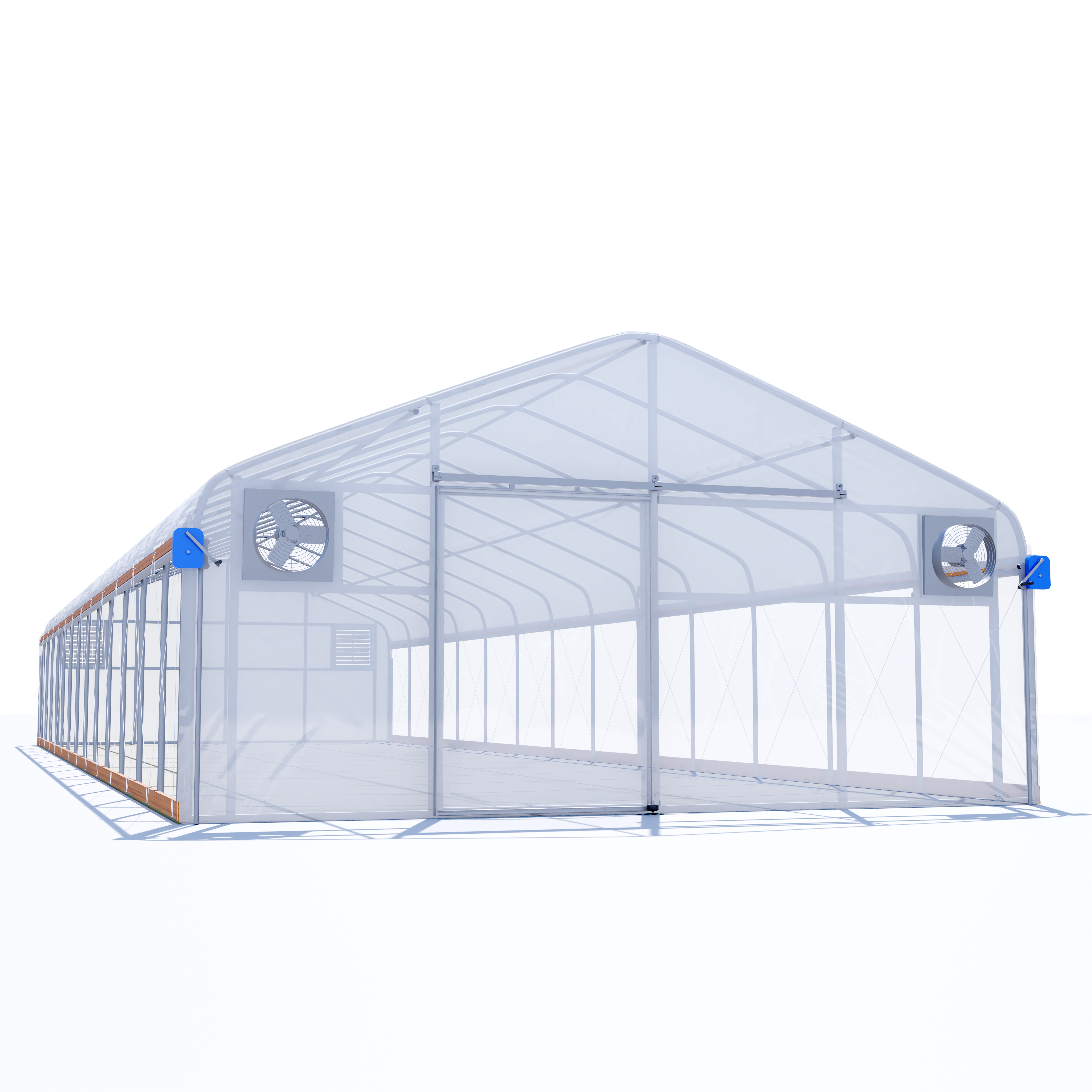 20'x50' Auto Ventilated Semi-Gable Greenhouse w/ Roll-up Sides